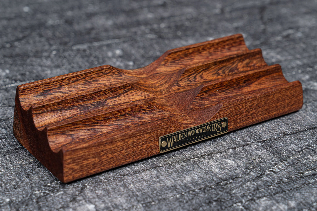 Galen Leather - The Pen Bed Wooden Fountain Pen Stand - Mahogany