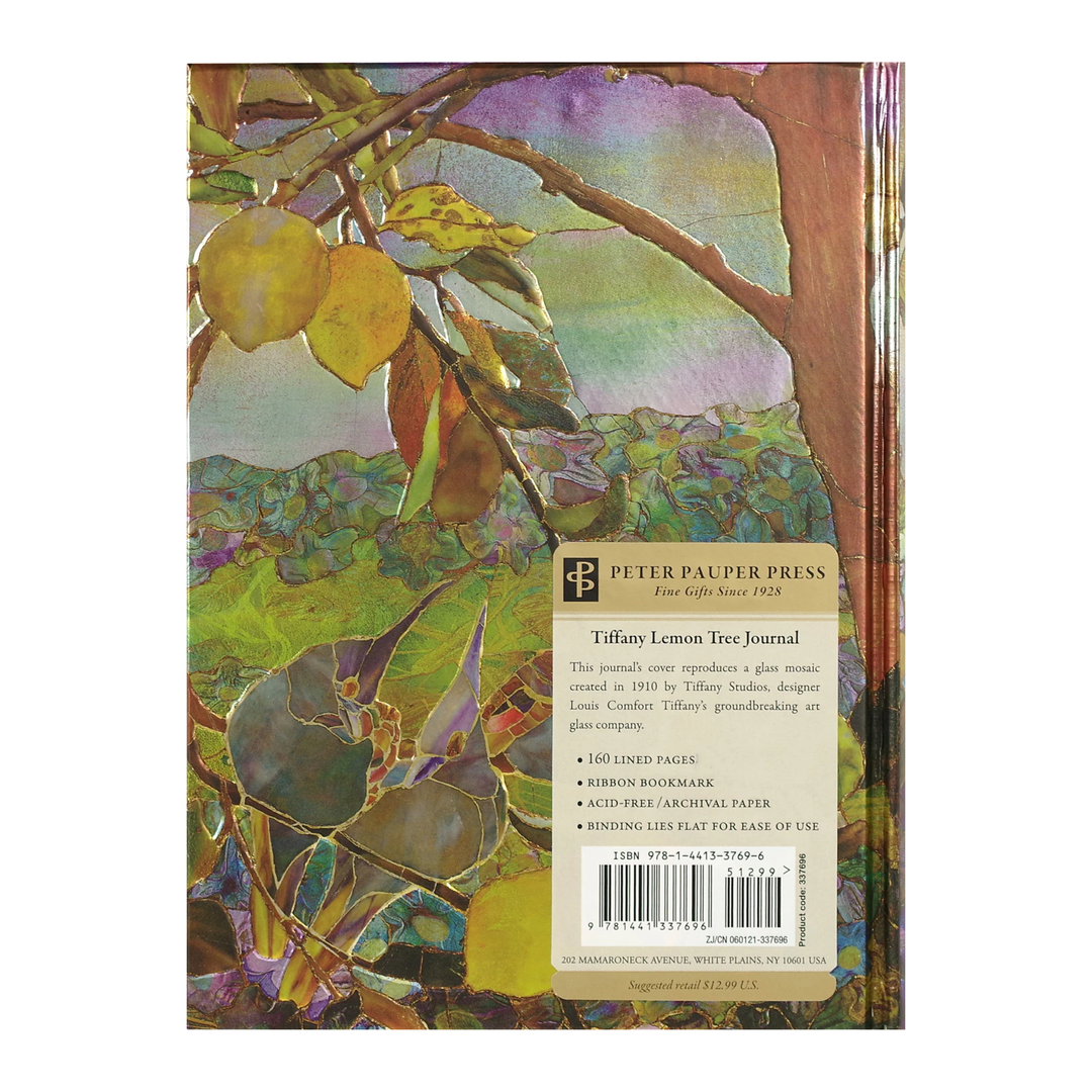 Peter Pauper Press - Medium Journal - 160 Lined Pages - Tiffany Lemon Tree
