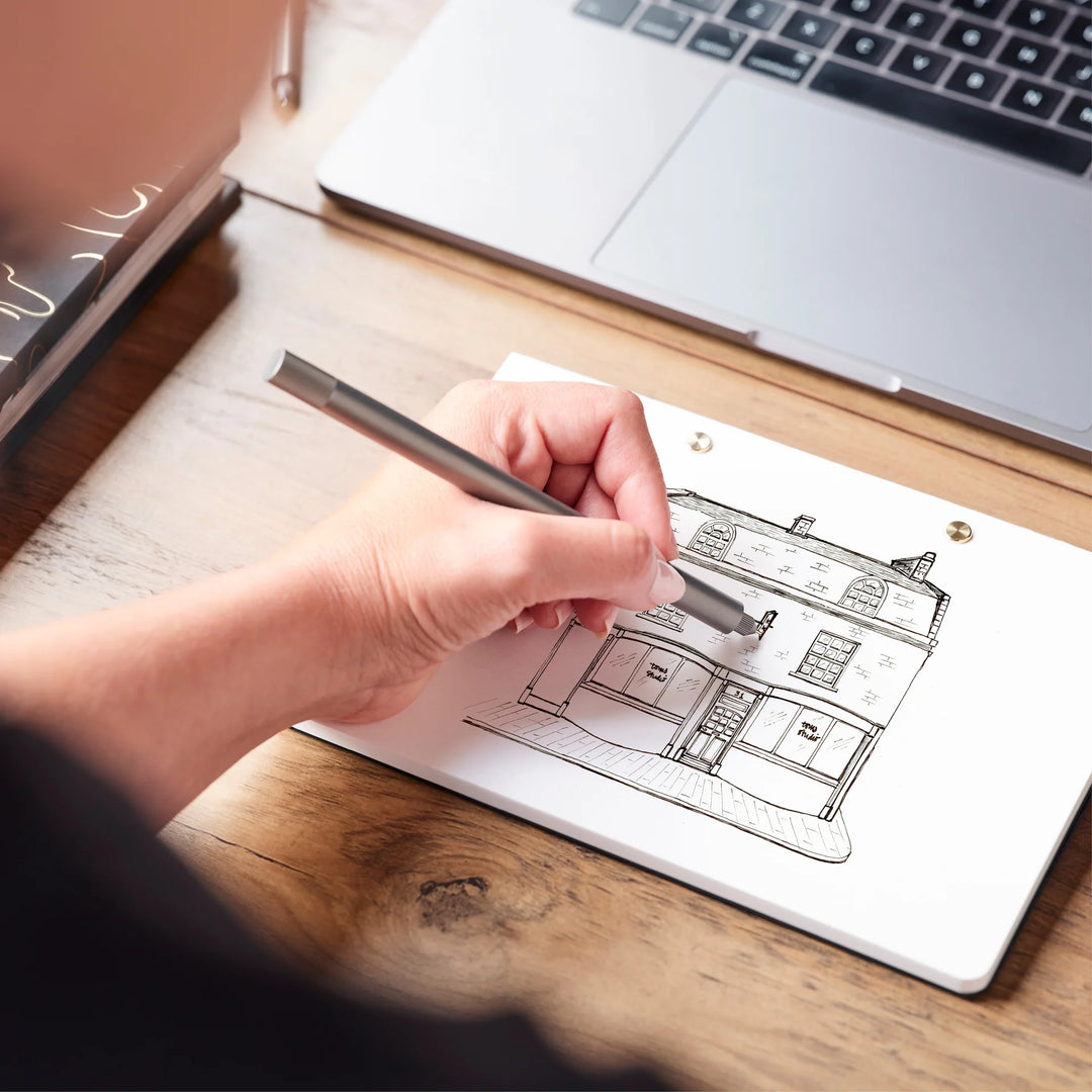 Tom's Studio - Infinitely Refillable Creative Pen - Lumos Pro - Brass (Duo Tip)