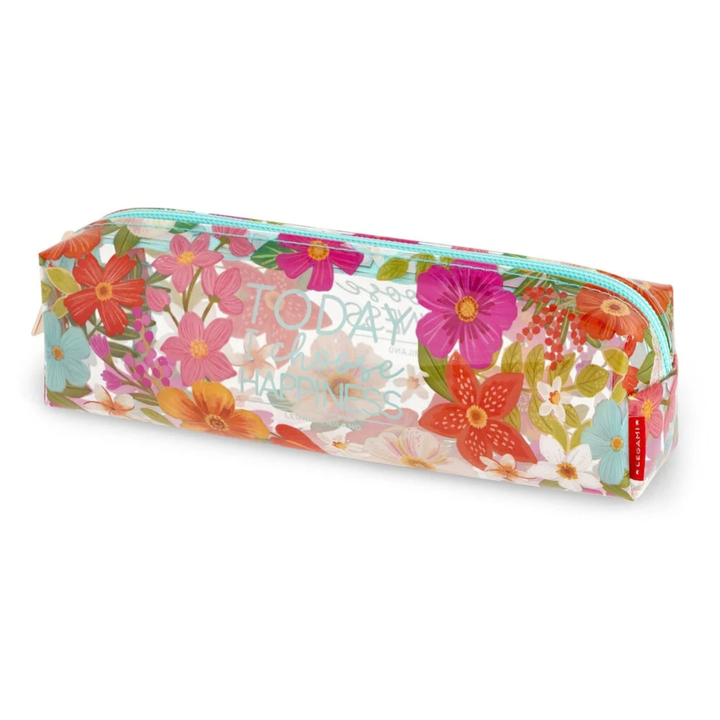LEGAMI - MY PENCIL CASE - TRANSPARENT WITH ZIPPER - TODAY I CHOOSE HAPPINESS