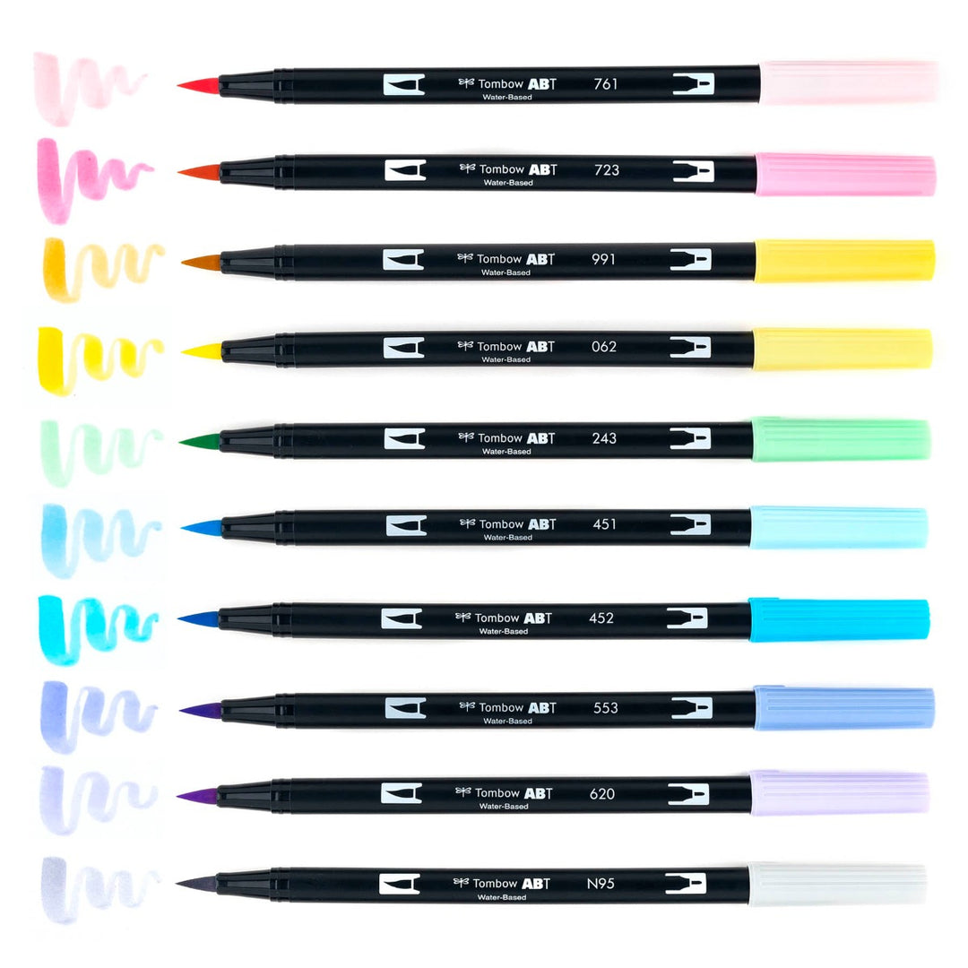Tombow - Dual Brush Pen Set 10 - Pastel