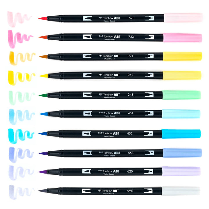Tombow - Dual Brush Pen Set 10 - Pastel