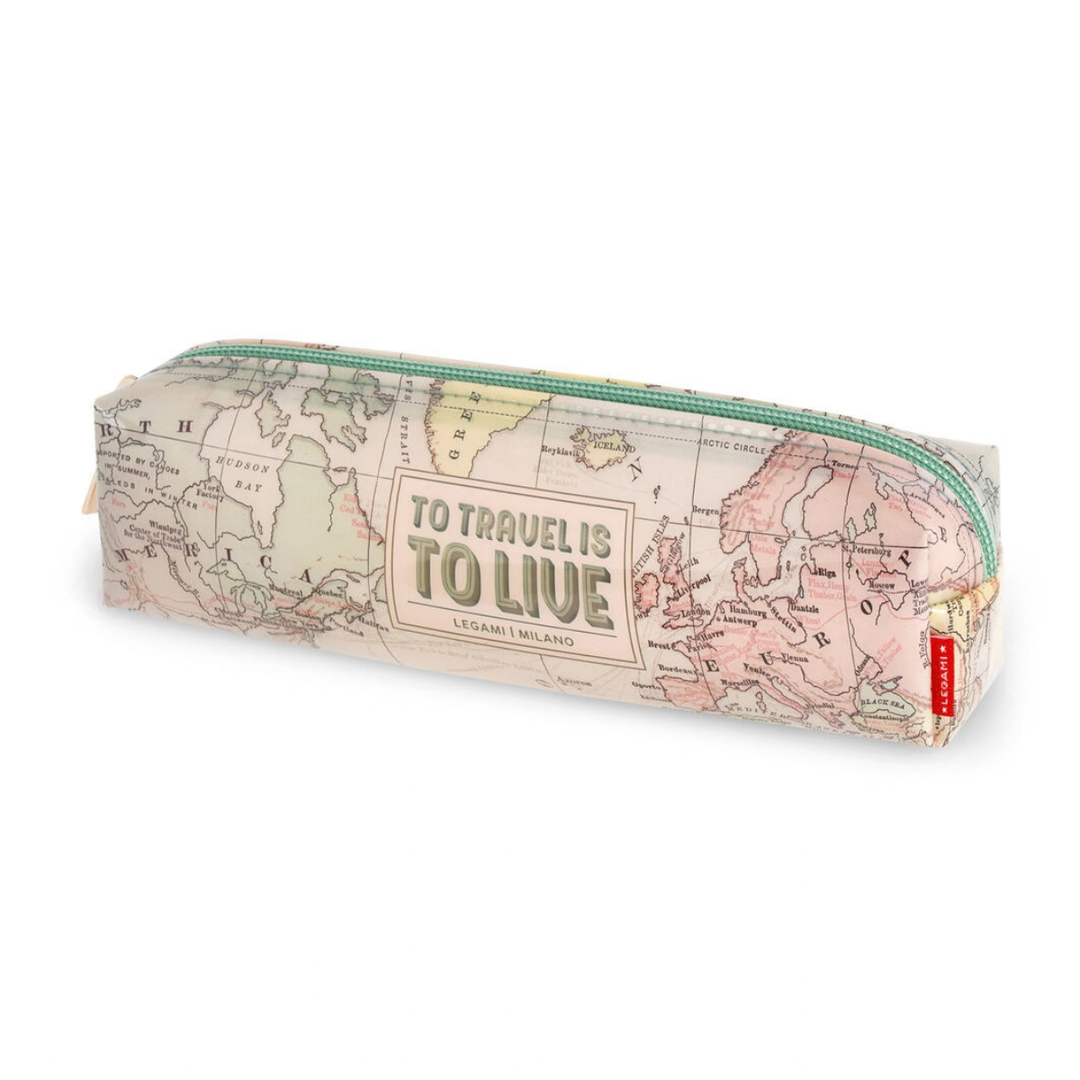 LEGAMI - My Pencil case - Transparent with Zipper - To Travel Is To Live