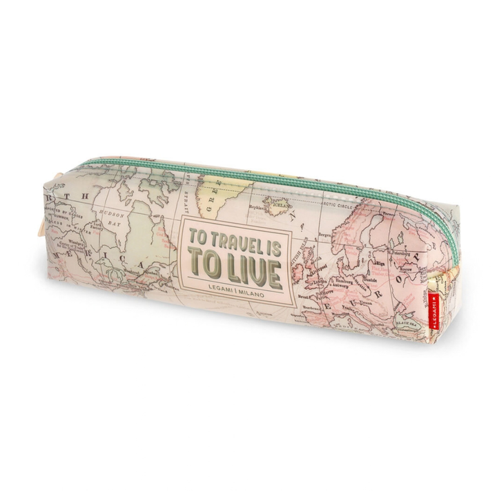 LEGAMI - My Pencil case - Transparent with Zipper - To Travel Is To Live
