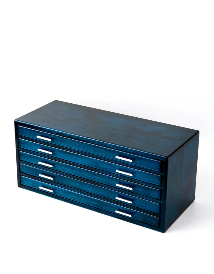Toyooka Craft - Hinoki Blue Fountain Pen Box 100