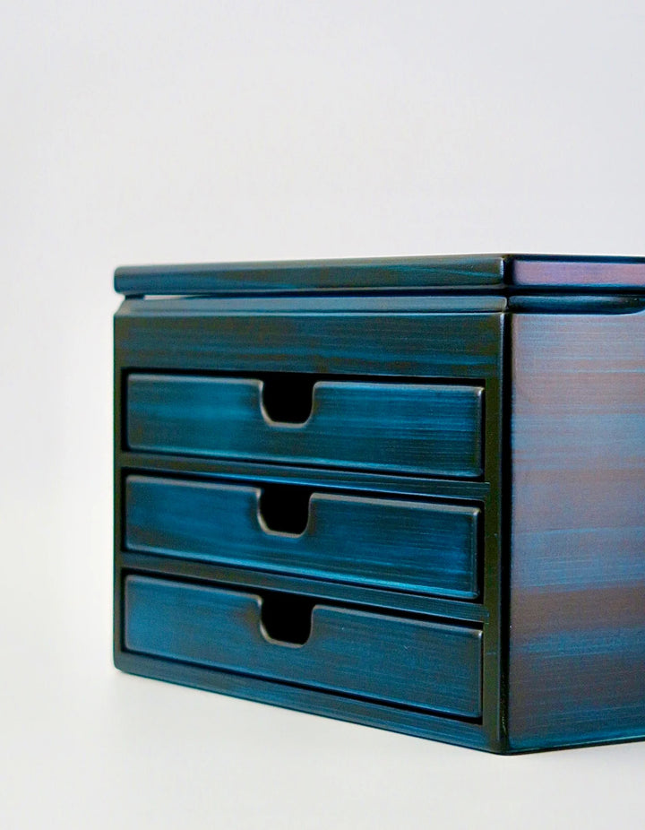 Toyooka Craft - Hinoki Blue Fountain Pen Box 40