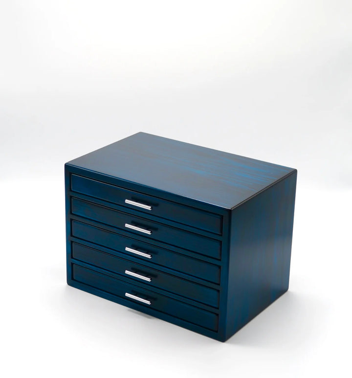 Toyooka Craft - Hinoki Blue Fountain Pen Box 60