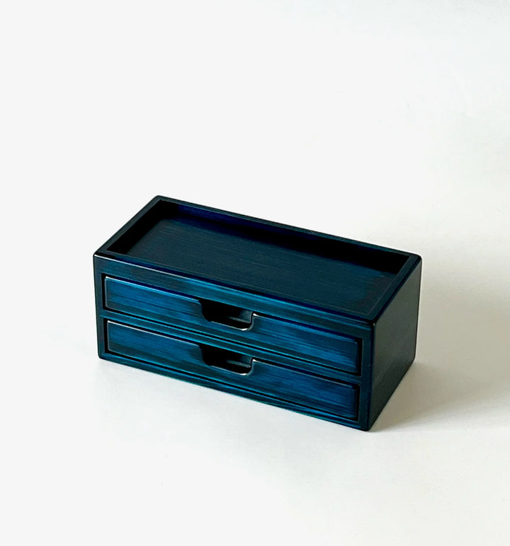 Toyooka Craft - Hinoki Blue Fountain Pen Box 8