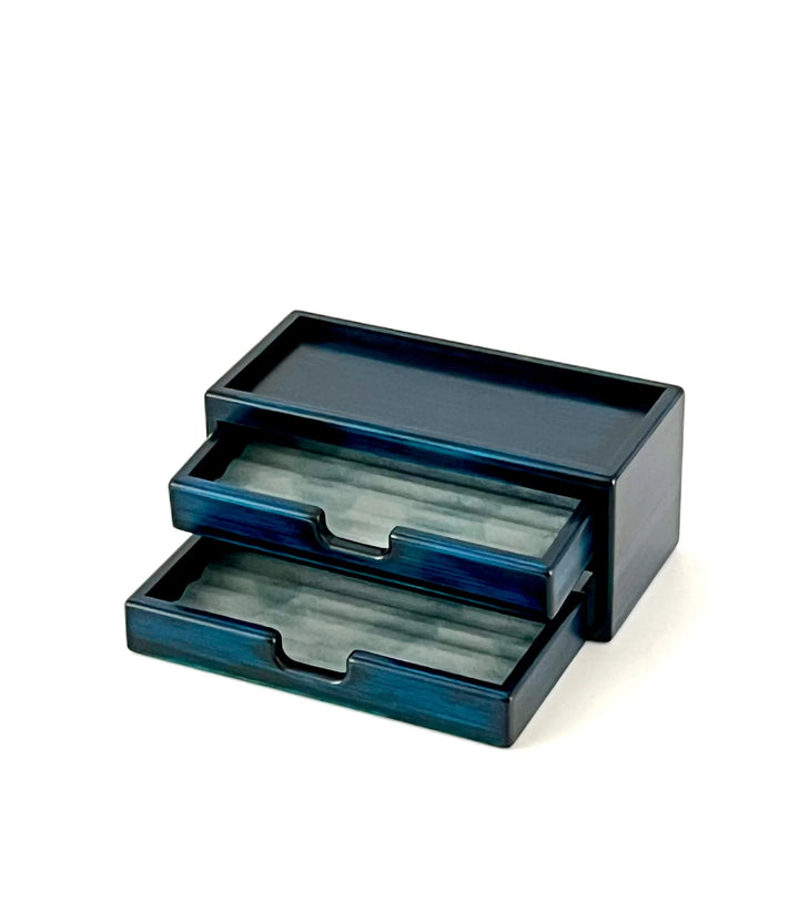Toyooka Craft - Hinoki Blue Fountain Pen Box 8