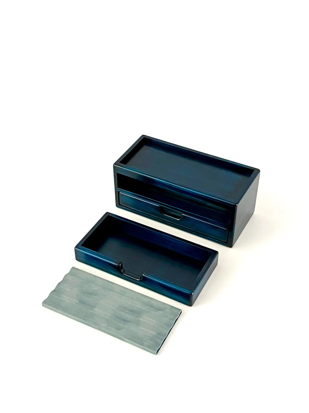 Toyooka Craft - Hinoki Blue Fountain Pen Box 8