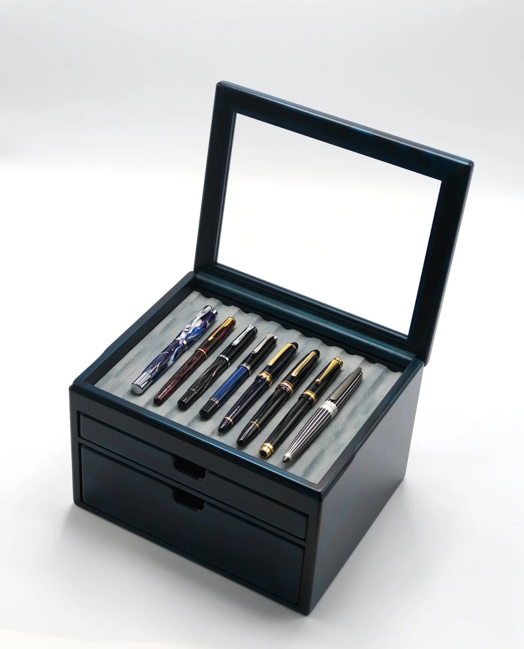 Toyooka Craft - Hinoki Blue Fountain Pen Box