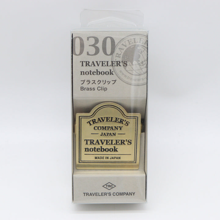 Traveler's Notebook - 030 Brass Clip (Regular or Passport Size) - TRC Logo