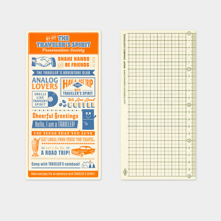 Traveler's Notebook - 2026 Plastic Sheet - Regular Size