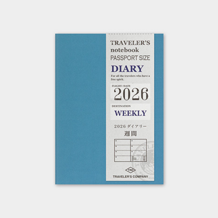Traveler's Notebook - 2026 Weekly Diary - Passport Size