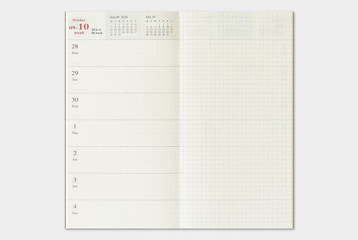 Traveler's Notebook - 2026 Weekly + Memo - Regular Size