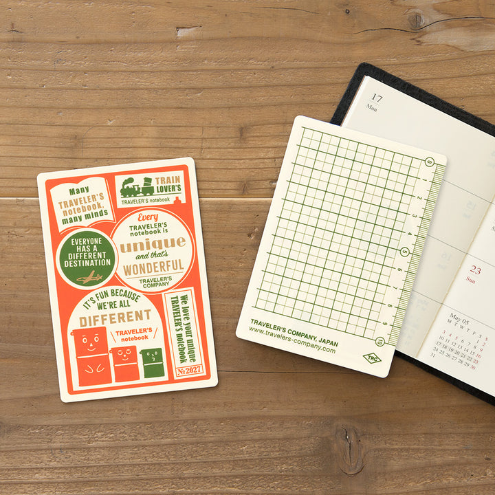 Traveler's Notebook - 2027 Plastic Sheet - Passport Size