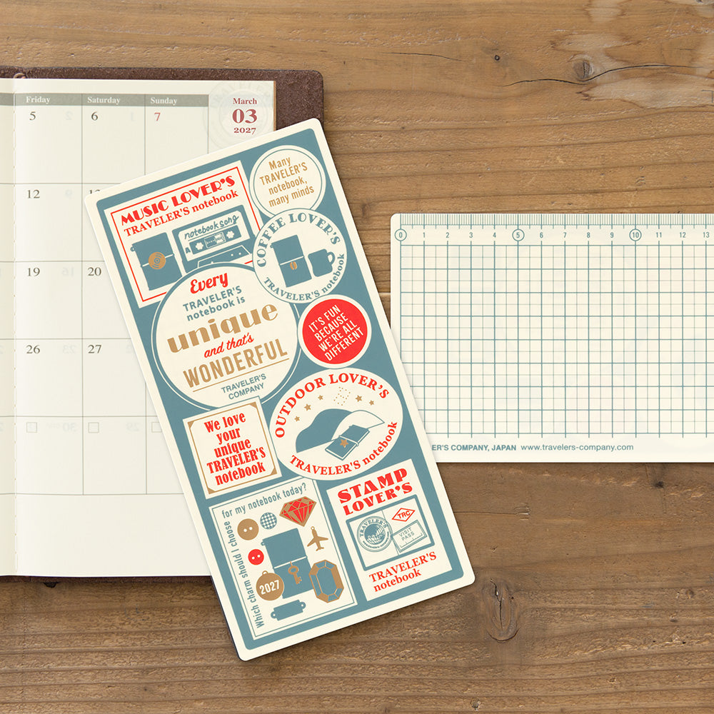Traveler's Notebook - 2027 Plastic Sheet - Regular Size
