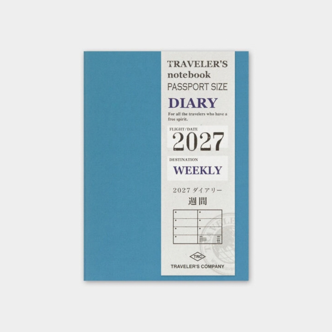 Traveler's Notebook - 2027 Weekly Diary - Passport Size