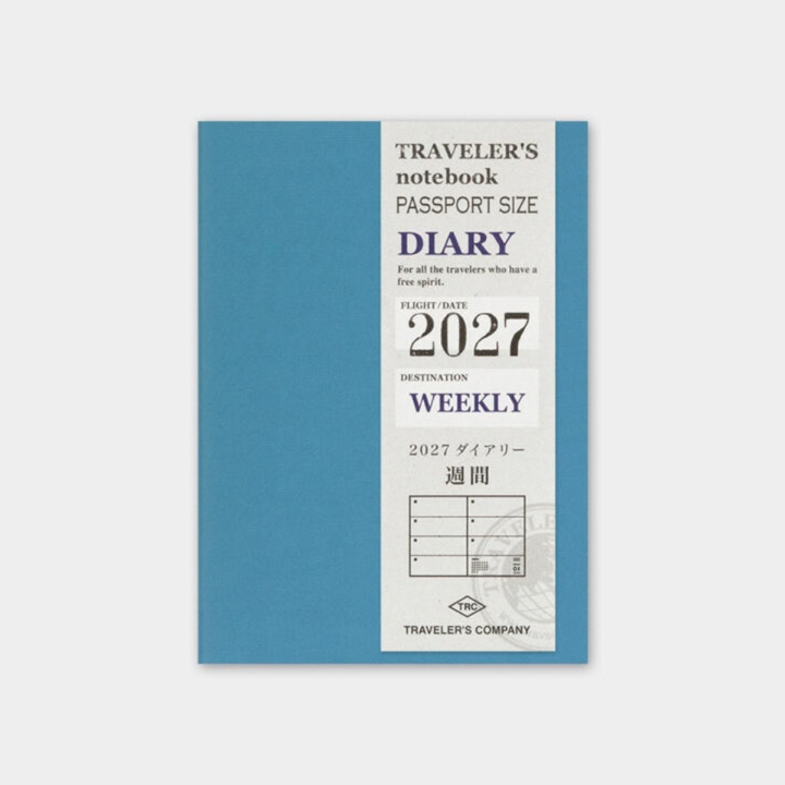 Traveler's Notebook - 2027 Weekly Diary - Passport Size