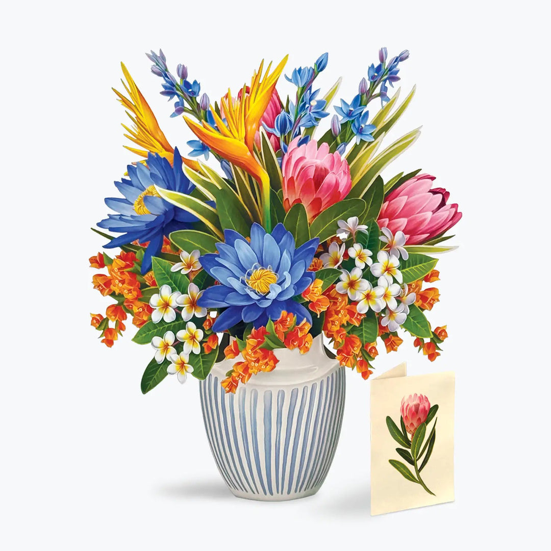 Fresh Cut Paper - Life Sized Pop-Up Flower Bouquet with Note Card - Tropical Paradise