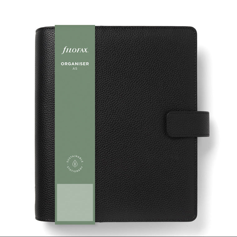 Filofax - A5 Leather Organizer - Camden - Black