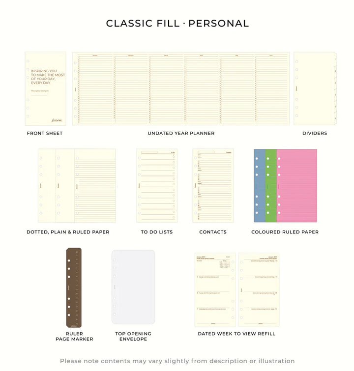 Filofax - Personal Leather Organizer - Malden - Black