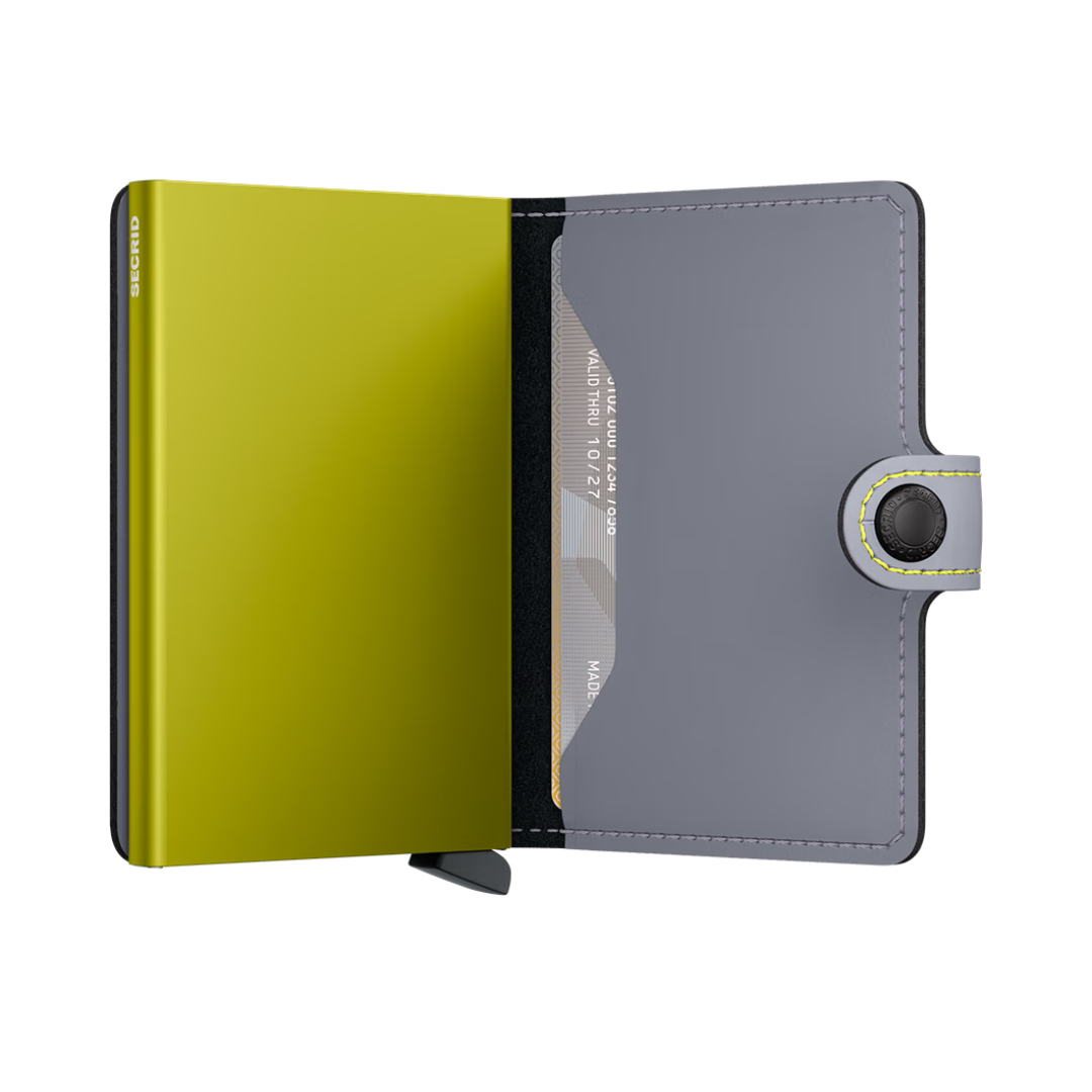 SECRID - Miniwallet - Matte - Grey-Lime