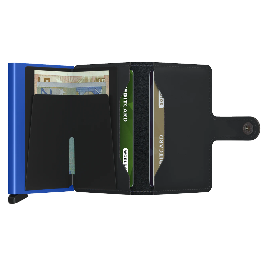 Secrid Miniwallet Matte Black & Blue