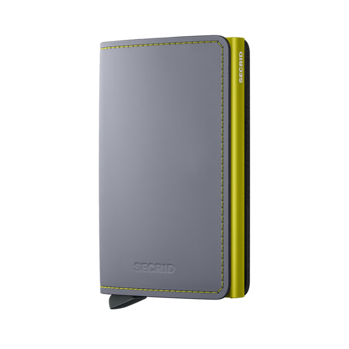 SECRID - Slimwallet - Matte - Grey-Lime