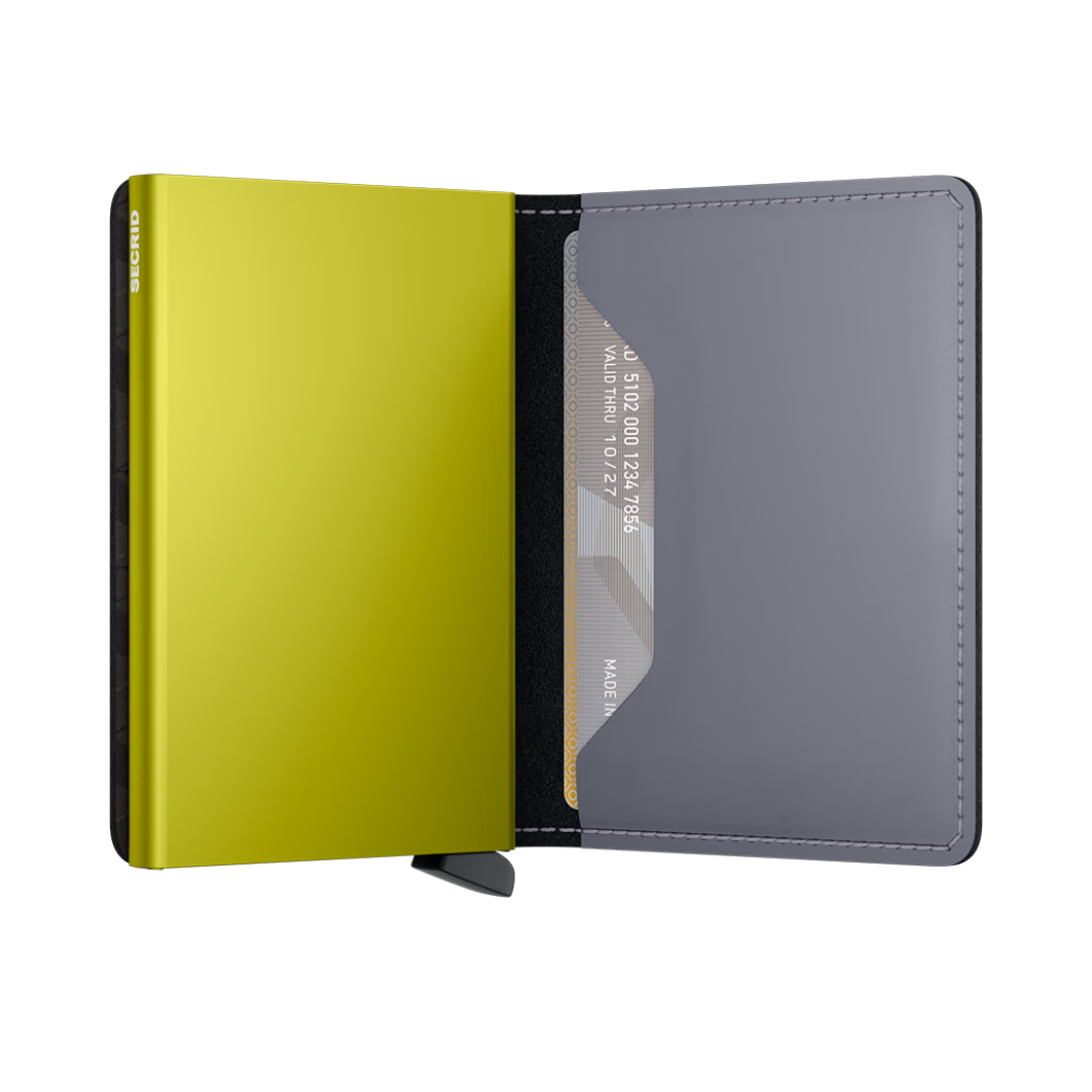SECRID - Slimwallet - Matte - Grey-Lime