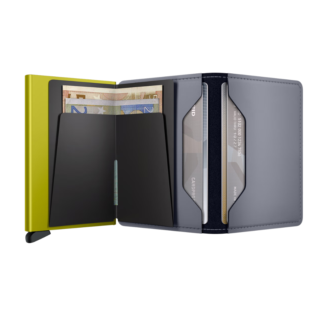 SECRID - Slimwallet - Matte - Grey-Lime