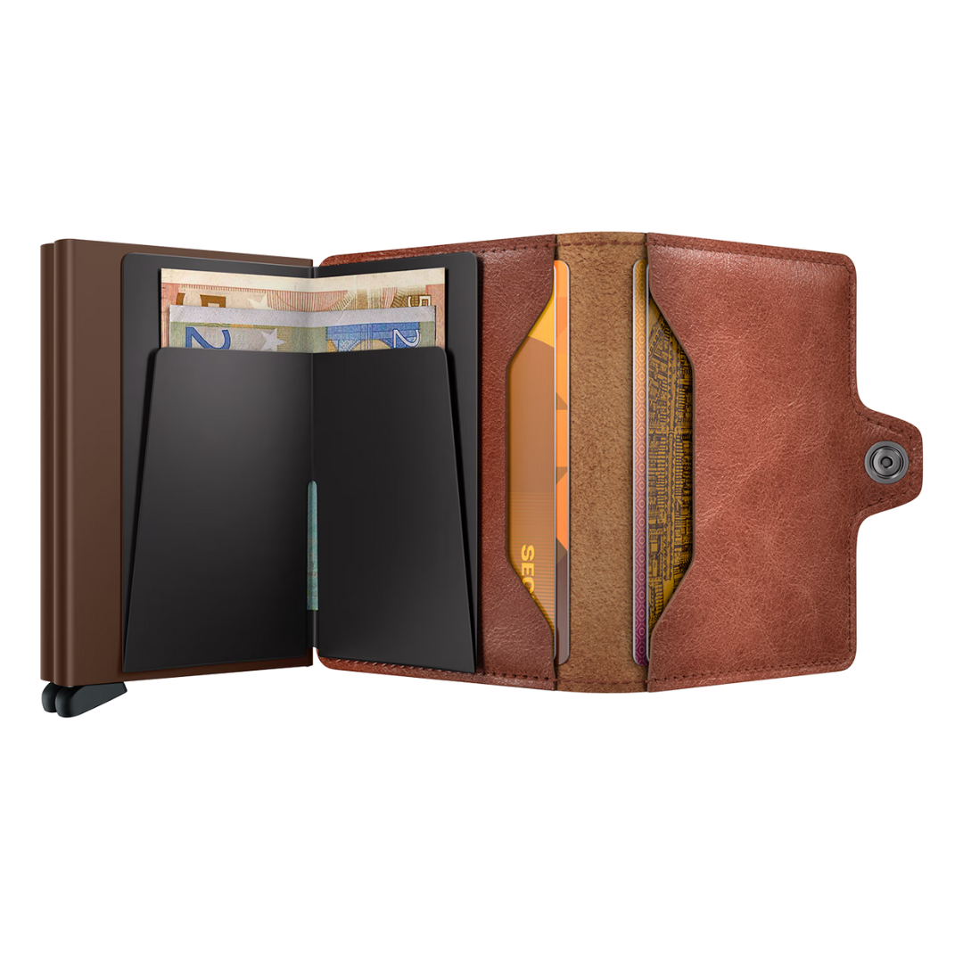 SECRID - Twinwallet - Vintage - Cognac-Brown