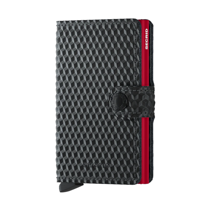 Secrid Miniwallet Cubic Black & Red -High Quality European Cowhide Leather Wallet - Buy Secrid Wallets in Canada - Best Gift Ideas for Family and Friends