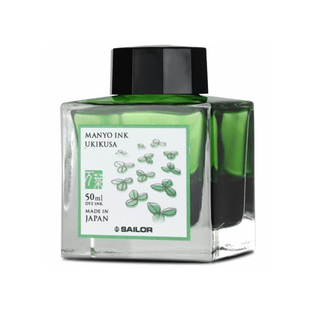 SAILOR PEN - Manyo Ink - Bottled Fountain Pen Ink (50 ml) - Ukikusa