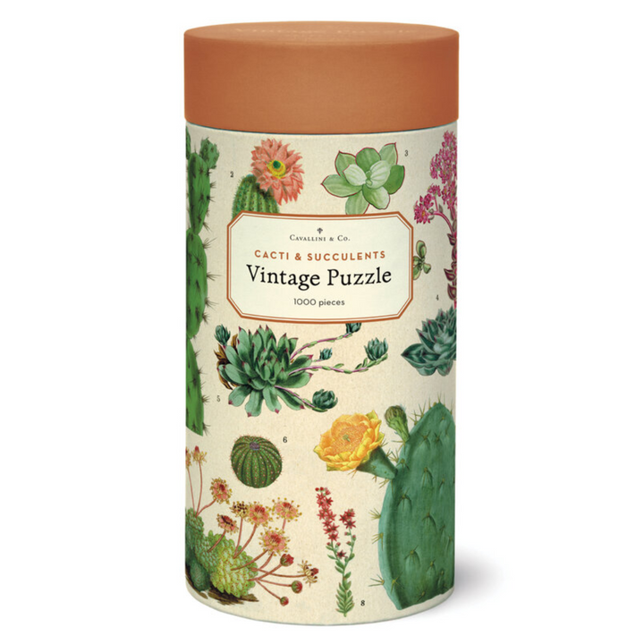 Cavallini & Co - 1000 Piece Vintage Puzzle - Cacti & Succulents