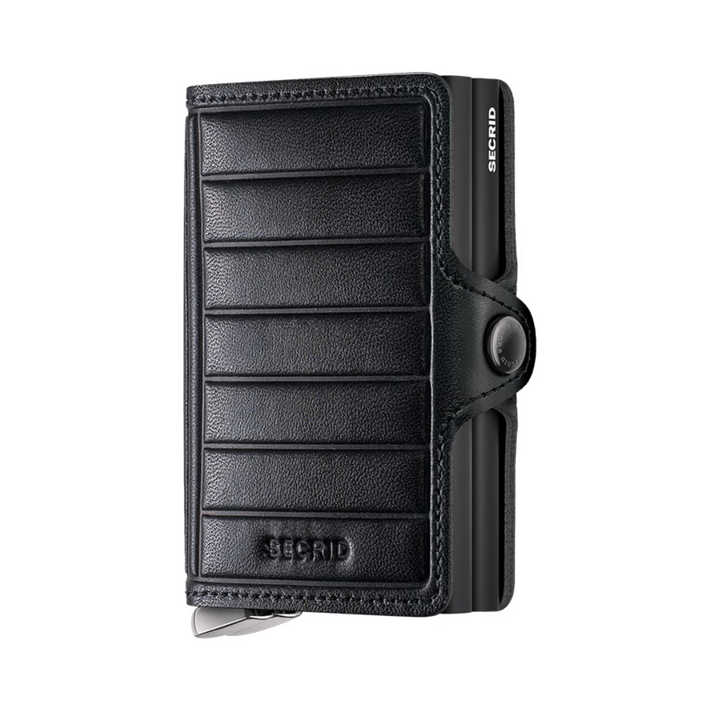 SECRID - Premium+ Twinwallet - Emboss Lines Black (Suitable for Metal Cards)