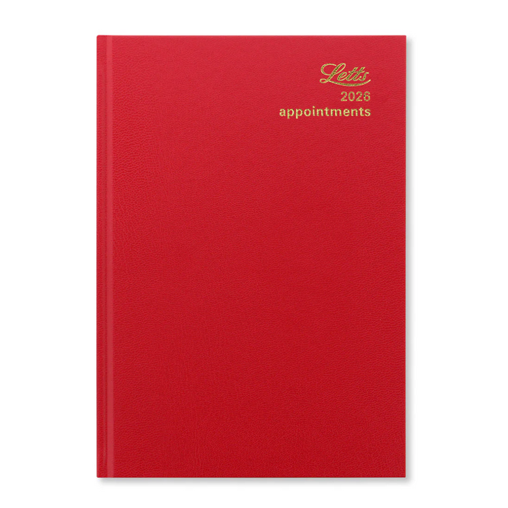 Letts of London - 2026 Standard A5 Planner - Day to Page - Red (English)