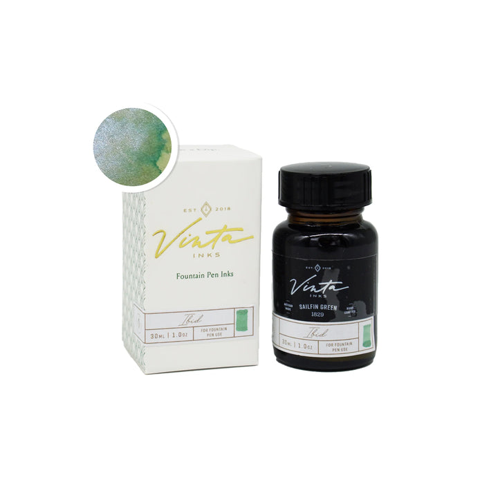 Vinta Inks - Fountain Pen Ink 30ml - Sailfin Green - Ibid