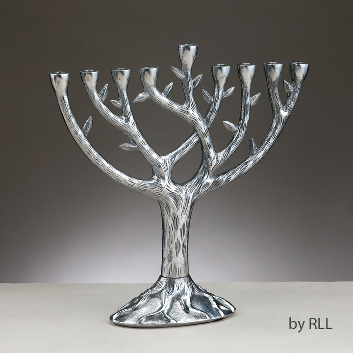 Rite Lite - Textured Aluminum Tree of Life Menorah