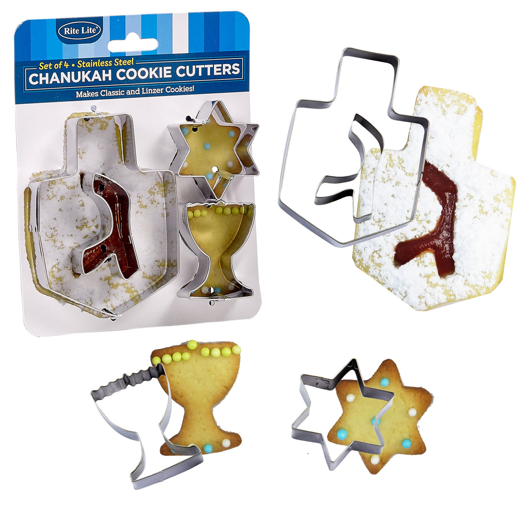 Rite Lite - Set of 4 Chanukah Stainless Steel Cookie Cutters