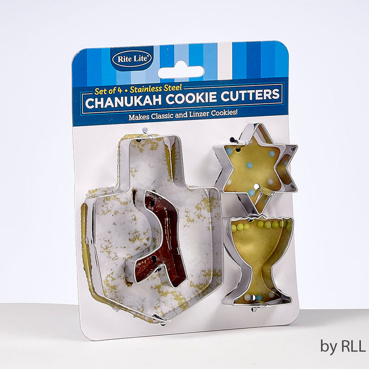 Rite Lite - Set of 4 Chanukah Stainless Steel Cookie Cutters