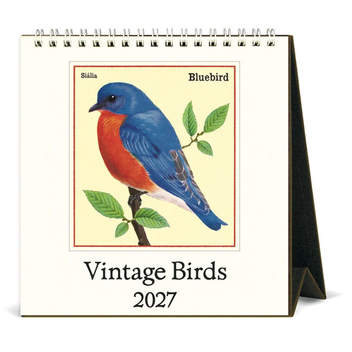 Cavallini & Co - 2027 Desk Calendar - Vintage Birds