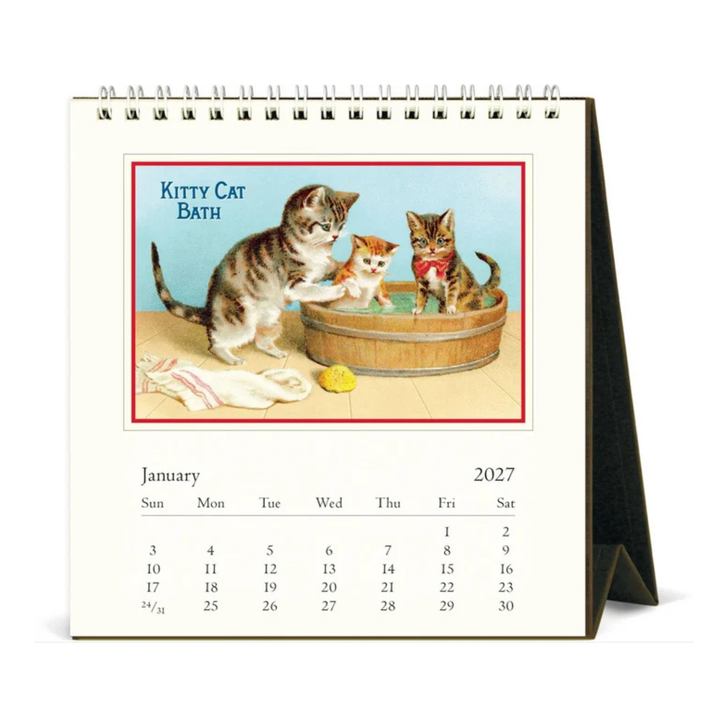 Cavallini & Co - 2027 Desk Calendar - Vintage Cats