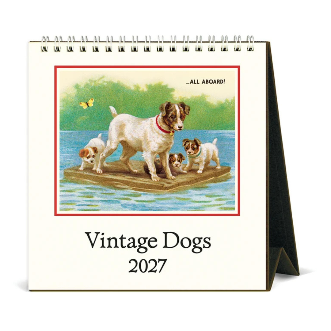 Cavallini & Co - 2027 Desk Calendar - Vintage Dogs
