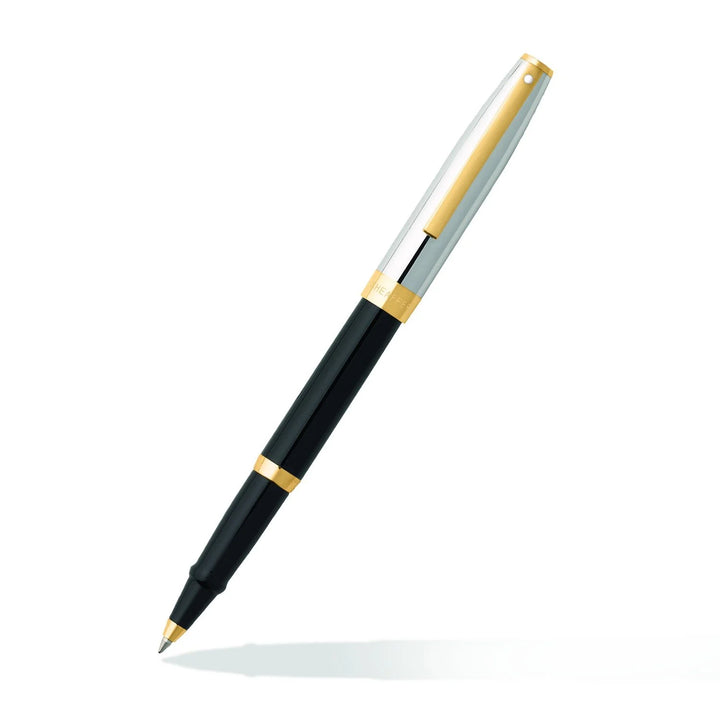 Sheaffer - Sagaris Rollerball Pen - Black Barrel/Chrome Cap & Gold Trim