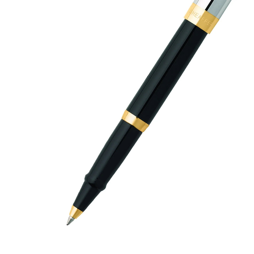 Sheaffer - Sagaris Rollerball Pen - Black Barrel/Chrome Cap & Gold Trim