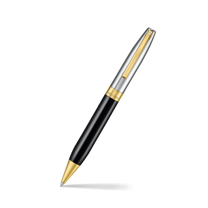 Sheaffer - Legacy Ballpoint Pen - Glossy Black and Chrome - Gold-Plated Trims