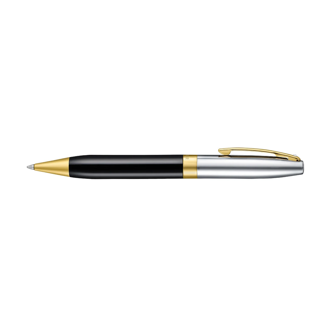 Sheaffer - Legacy Ballpoint Pen - Glossy Black and Chrome - Gold-Plated Trims