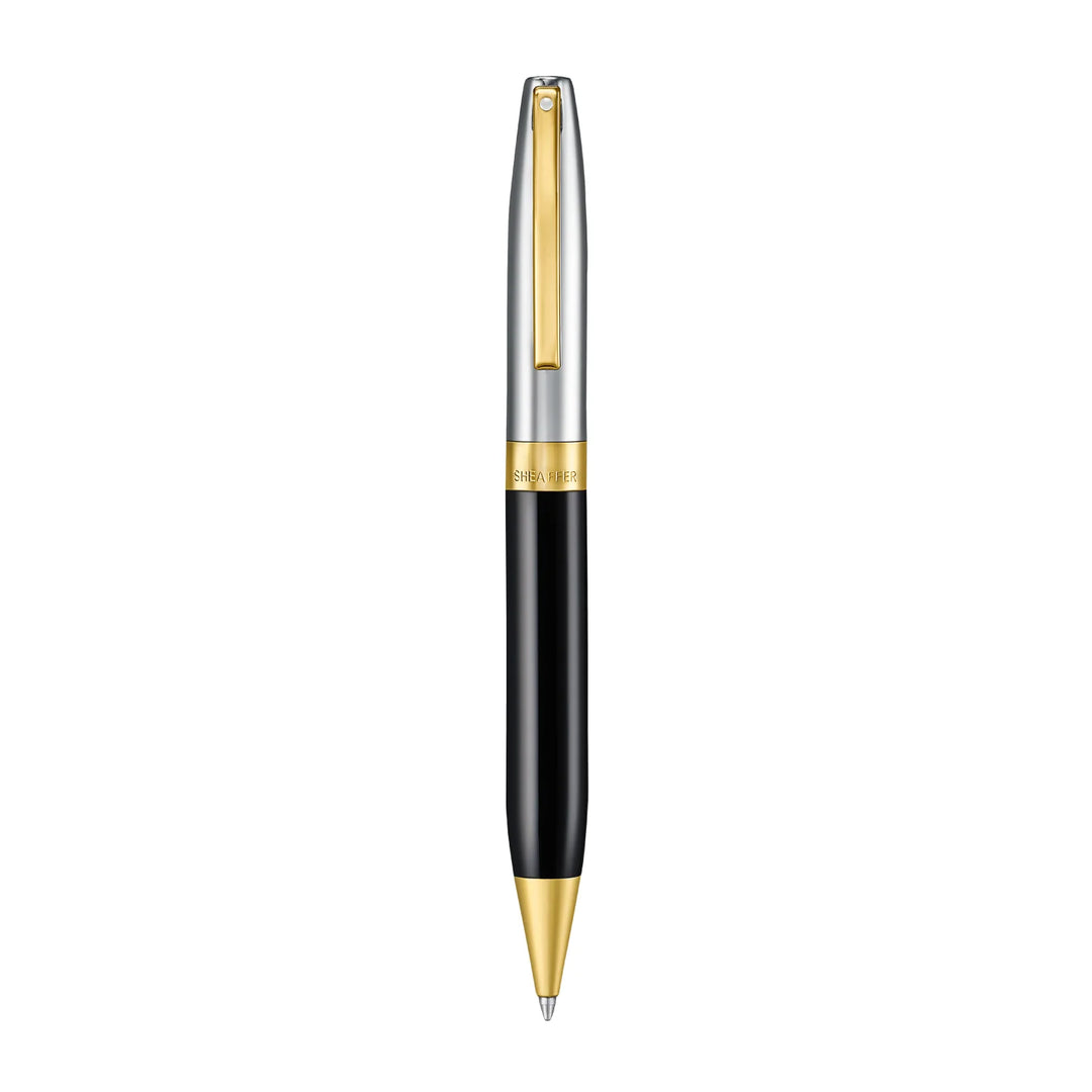 Sheaffer - Legacy Ballpoint Pen - Glossy Black and Chrome - Gold-Plated Trims