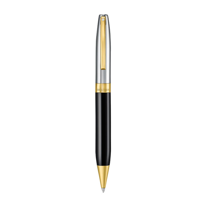 Sheaffer - Legacy Ballpoint Pen - Glossy Black and Chrome - Gold-Plated Trims
